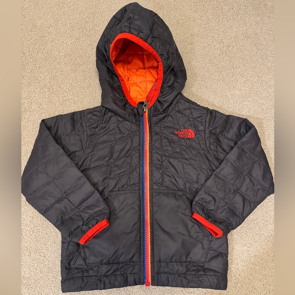 The North Face Grey & Red Jacket- 2T